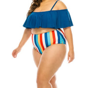 (*Pre-Order*) Ocean Blue Striped Bikini - Lavishe Swim